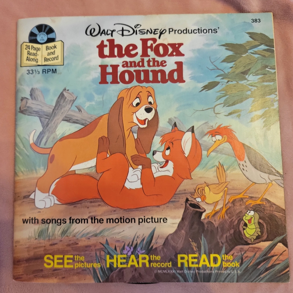 Walt Disney "The Fox and the Hound" Read-Along Book & Record